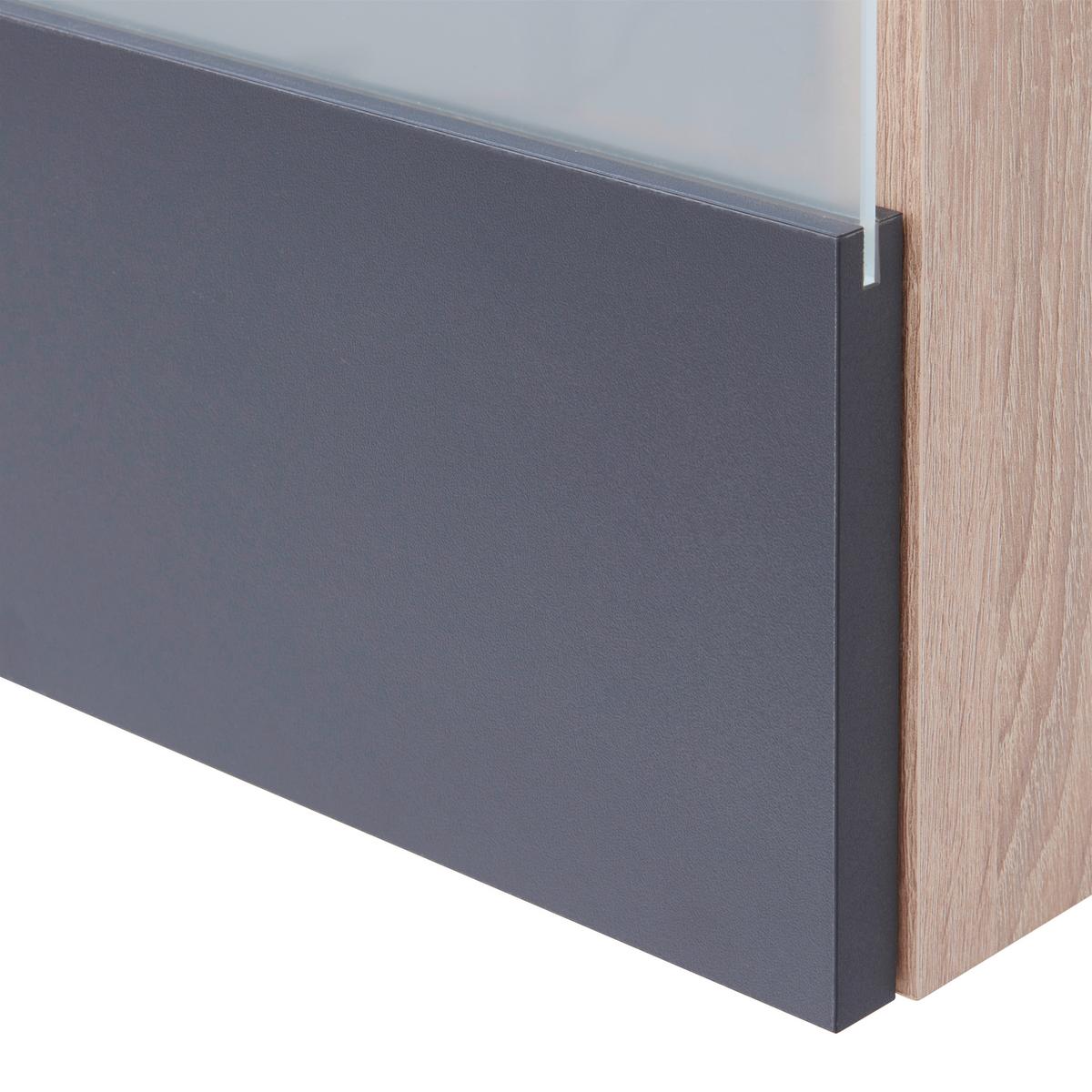 Küchenzeile Economy M. Geräten 310 Cm Grau/eiche Dekor Modern - Eichefarben/Grau, Basics, Holzwerkstoff (310cm) - Respekta