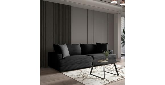 Megasofa Pelle-Megasofa - Wengefarben/Schwarz, Trend, Textil (261/124cm) - Luca Bessoni