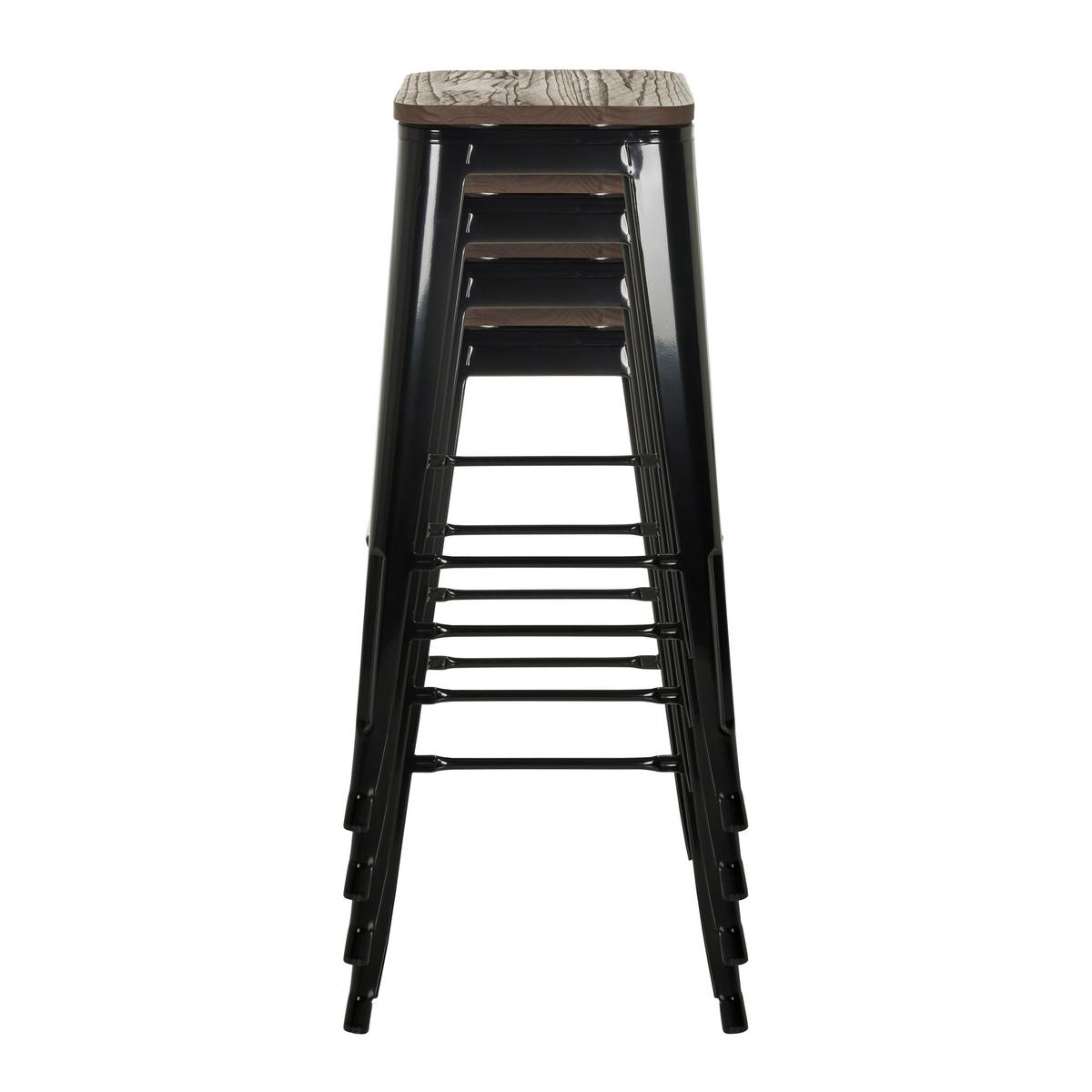 Barhocker Vantaggio High Schwarz B: 44cm - Schwarz, MODERN, Holz/Metall (44/77/44cm) - MID.YOU