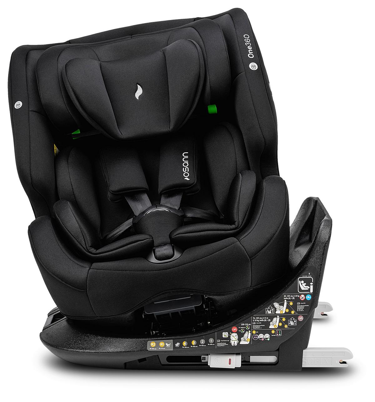 Reboarder-kindersitz One360 S - Schwarz, Basics, Kunststoff/Textil (43/58/48cm) - Osann