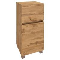 Unterschrank Pienza B: 40 cm Eiche Wotan Dekor - Silberfarben/Eiche Wotan, MODERN, Holzwerkstoff (40/81,5/35cm) - Held