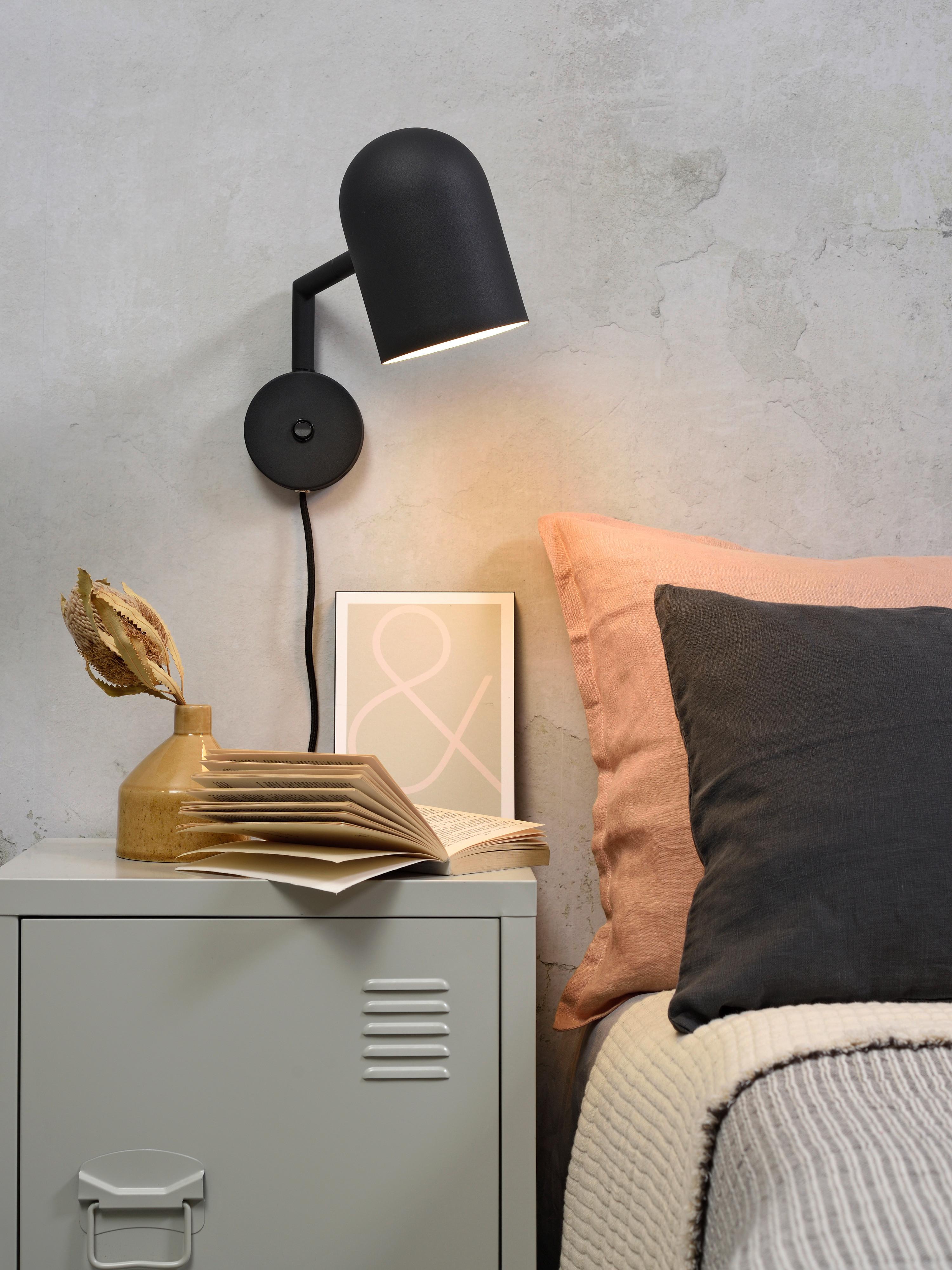 Wandleuchte Marseille 1-Flammig drehbar - Schwarz, Design, Metall (33/15/33cm) - It's about Romi