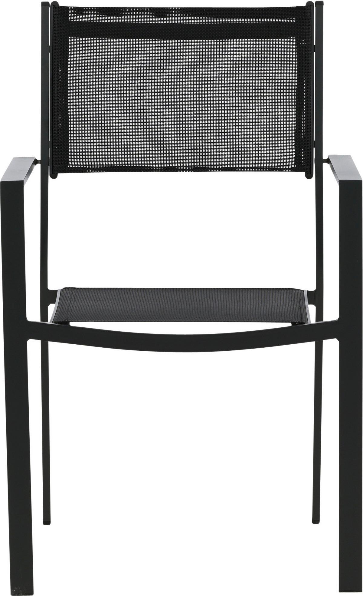 Stapelsessel Copacabana - Schwarz, KONVENTIONELL, Textil/Metall (56.5/88/61cm) - Gardenson
