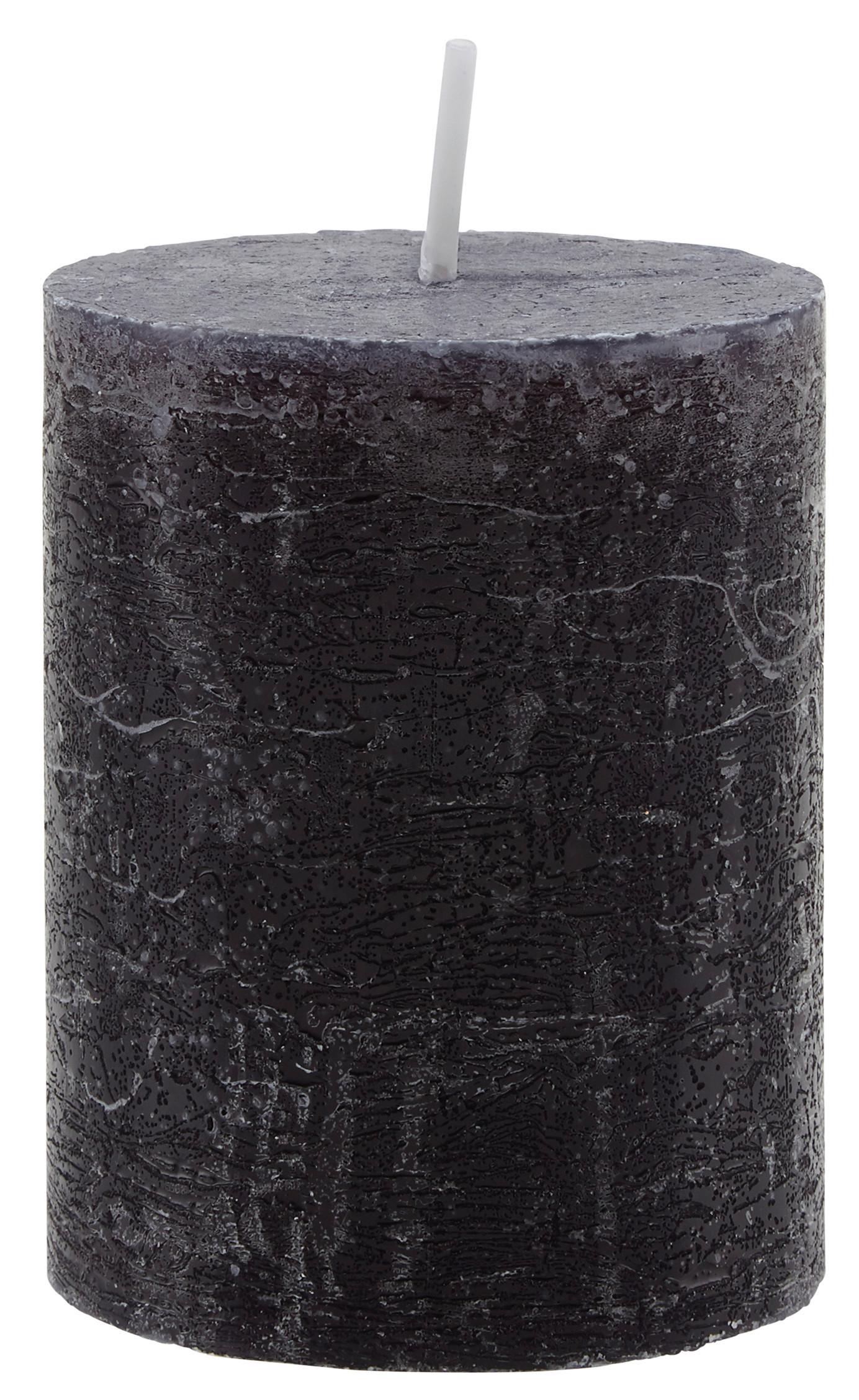VÁLCOVÁ SVÍČKA LIA - černá, Moderní (6,8/9cm) - Premium Living