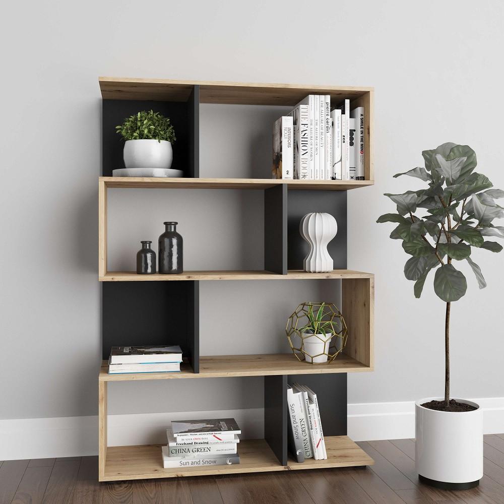 Regal Shelfy - Eiche Artisan/Grau, MODERN, Holzwerkstoff (103/146/36cm) - MID.YOU