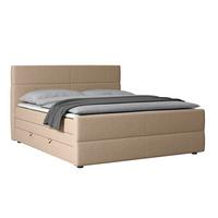 Boxspringbett mit Bettkasten Verona 180x200 cm Naturfarben - Schwarz/Naturfarben, MODERN, Karton/Holzwerkstoff (180/200cm) - MID.YOU