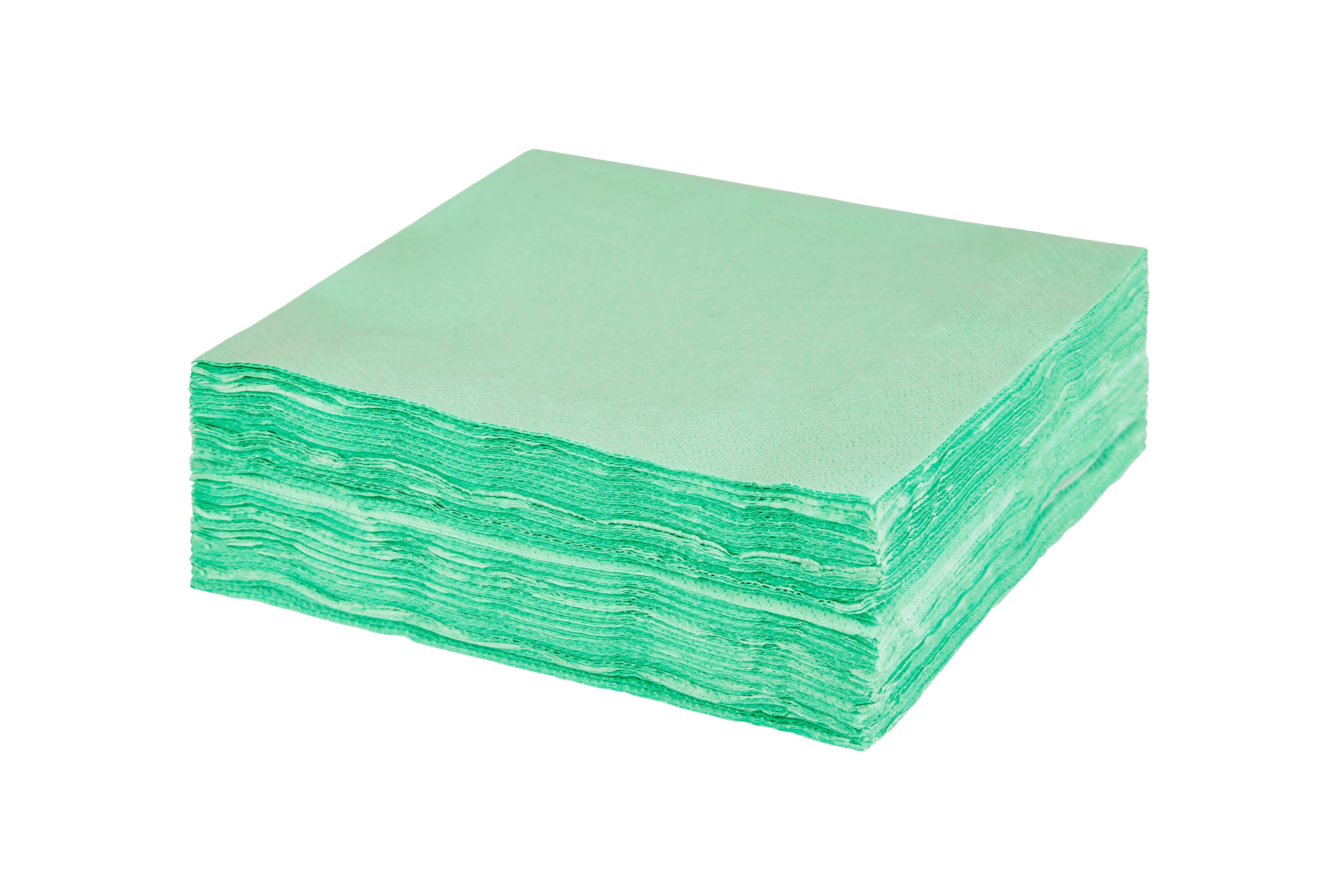 Serviette Lavenia Einfarbig Mintgrün 50 Stk., 33x33 cm - Mintgrün, MODERN, Papier (33/33cm) - Luca Bessoni