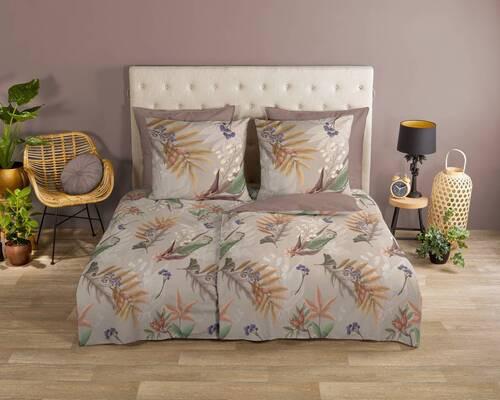 Wendebettwäsche Otso Braun Taupe 155x220 cm - Taupe/Braun, Natur, Textil (155/220cm)