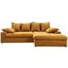 Ecksofa Avellino Goldfarben S: 278/200 cm - Goldfarben/Schwarz, MODERN, Textil (278/200cm) - Livetastic