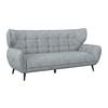 3-Sitzer-Sofa Prince Grau B: 221 cm - Schwarz/Grau, MODERN, Textil (221/105/98cm)