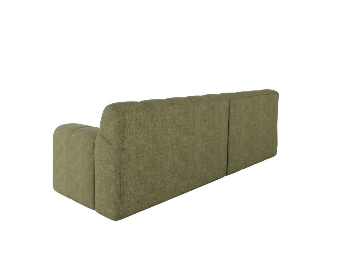 Dizajnová sedačka KARL, ľavá, zelená - čierna/zelená, Modern, textil/plast (169/287cm) - Bessagi Home