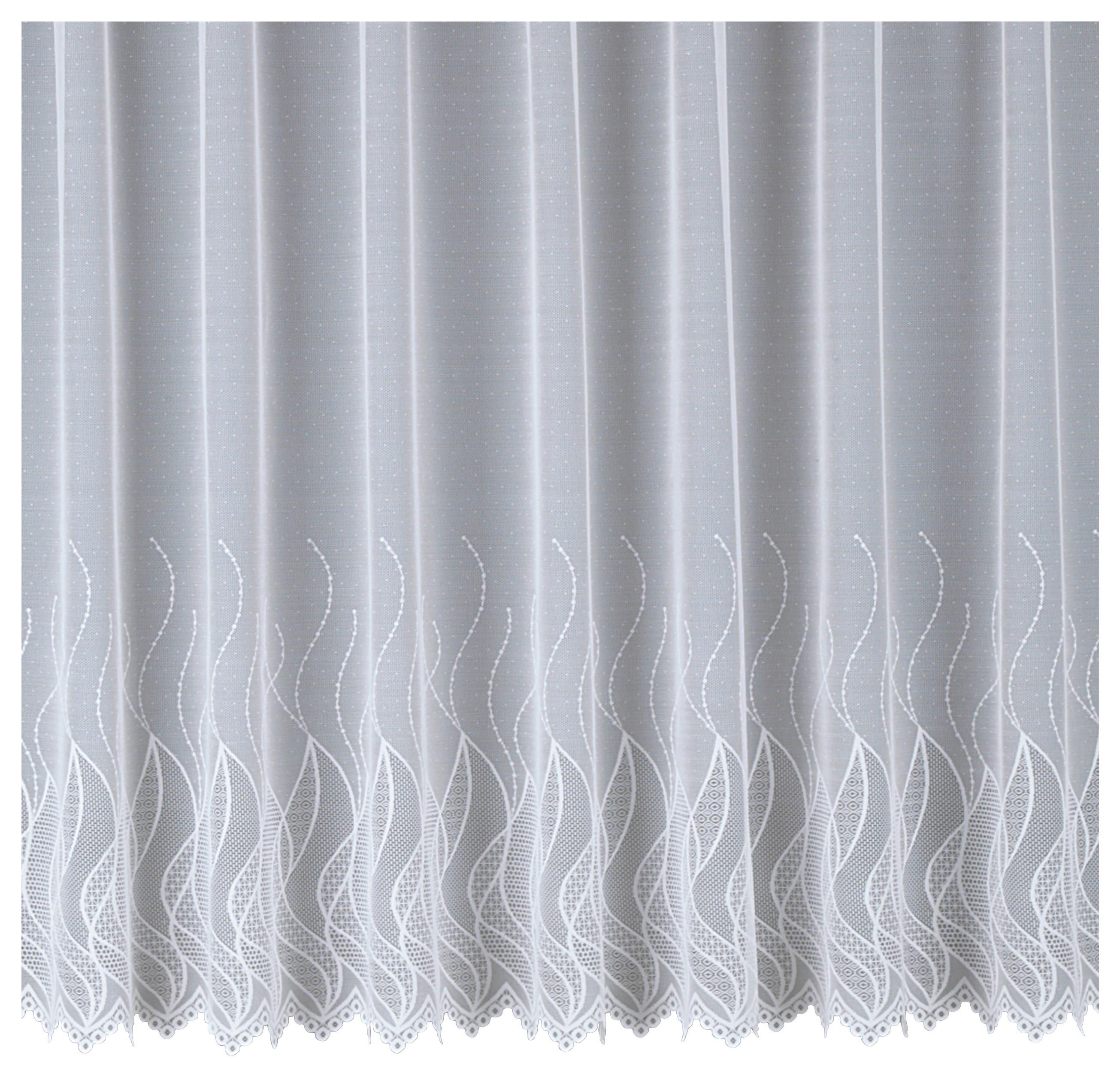 Blumenfensterstore Transparent Ida Bxl: 300x145 Cm - Weiß, ROMANTIK / LANDHAUS, Textil (300/145cm) - James Wood
