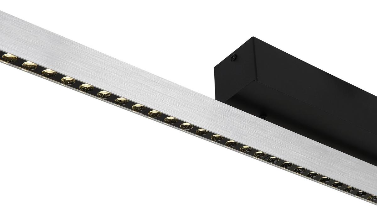 LED-Hängeleuchte 17013h Dentsy - Schwarz/Alufarben, KONVENTIONELL, Metall (120/9/120cm) - Globo