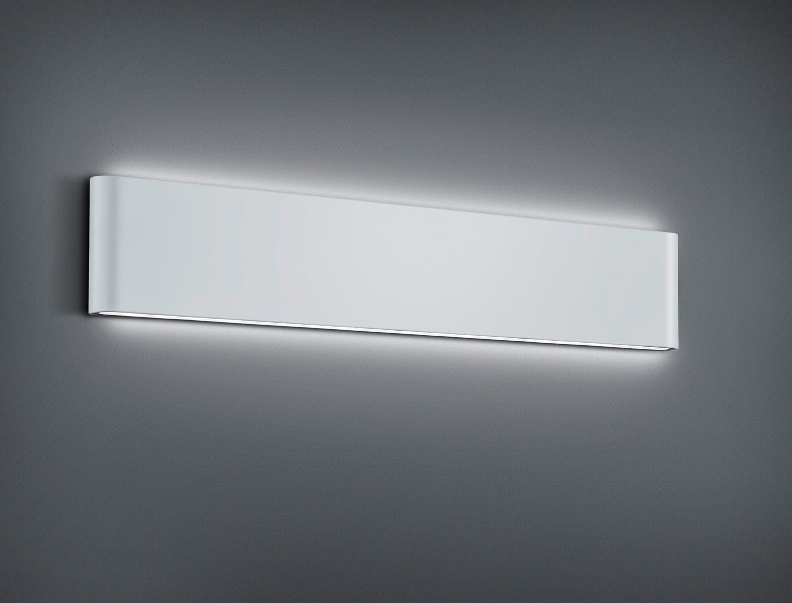 Außenwandleuchte Thames Ii 8w Aluminium, Wandmontage - Weiß, Design, Metall (46,5/9/4cm) - Trio Leuchten