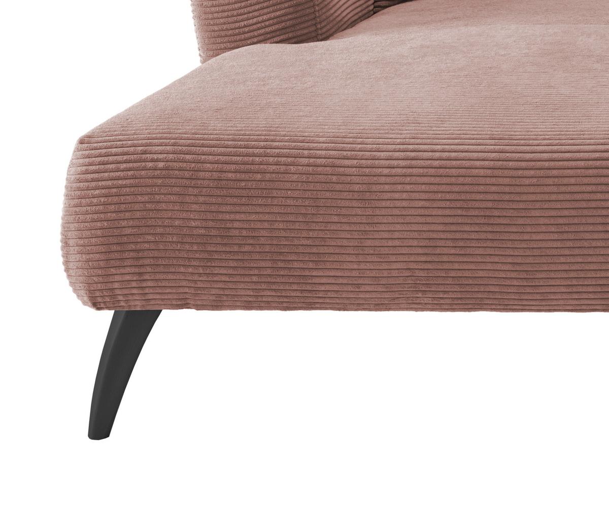 Ecksofa Colori Rosa S: 160/264 cm - Schwarz/Rosa, MODERN, Holz/Textil (160/264cm) - MID.YOU