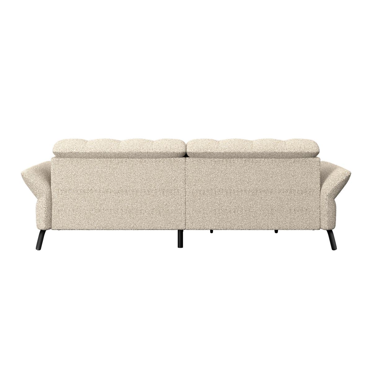 Ecksofa Coast Beige, 244x173cm - Beige/Schwarz, KONVENTIONELL, Holzwerkstoff/Textil (244/173cm)