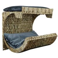 Wandmulde Grau/Naturfarben L: 40 cm - Naturfarben/Grau, KONVENTIONELL, Naturmaterialien (40/33/35cm)