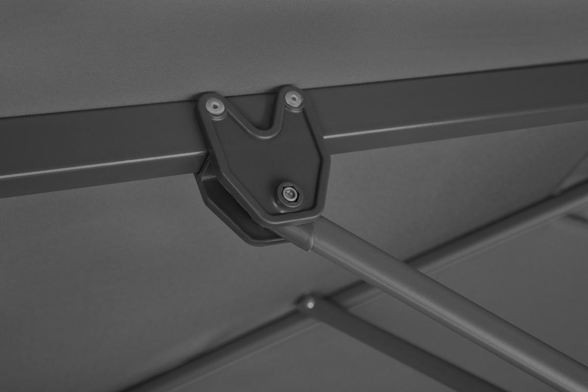 Ampelschirm Rhodos Junior BxHxT: 352x244x300 cm Anthrazit - Anthrazit, Basics, Textil/Metall (352/244/300cm) - Schneider