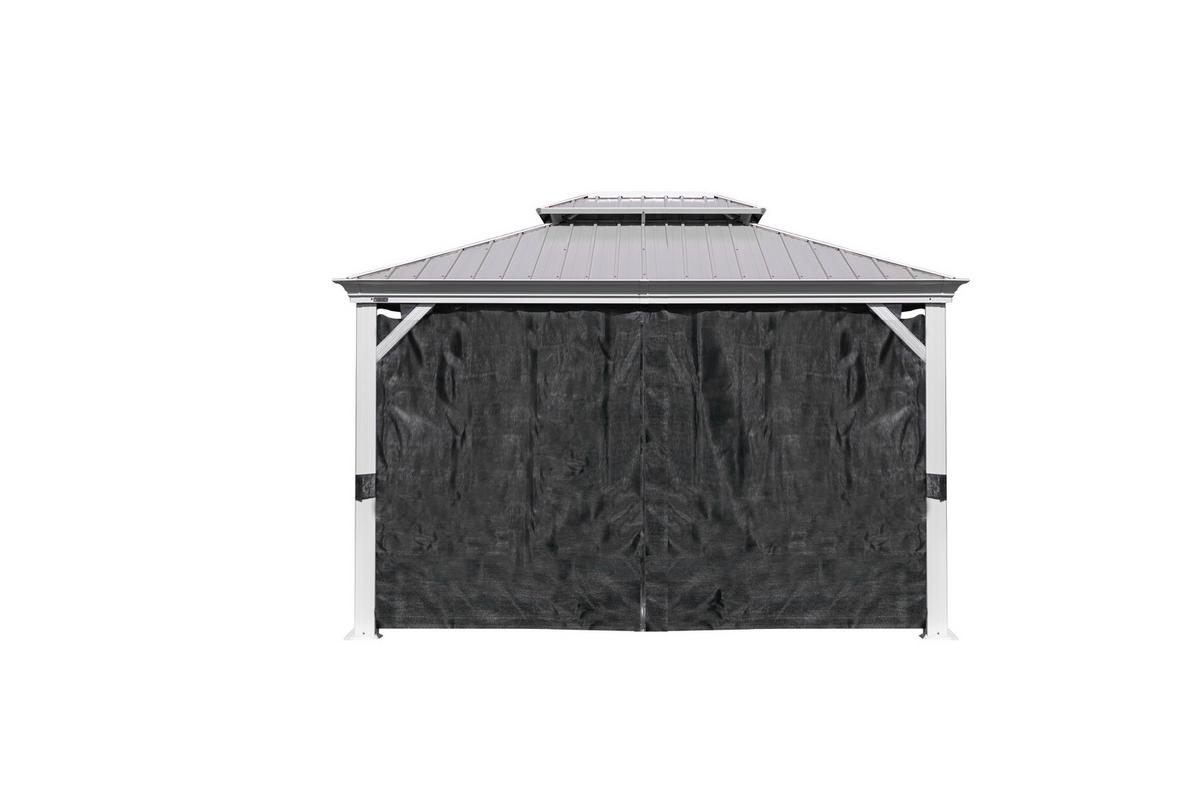 Pavillon Messina 363x298 cm Wetterfest Gartenpavillon - Champagner, Basics, Metall (363/291/298cm)
