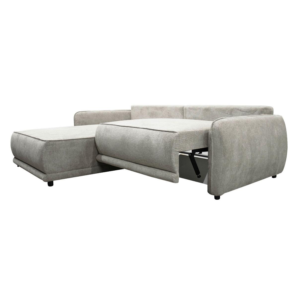 Ecksofa Fresh Graubraun 195x264 cm - Beige/Graubraun, Design, Textil (195/264cm) - MID.YOU