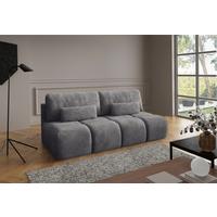 Schlafsofa Maron Grau B: 219cm - Schwarz/Grau, Design, Textil (219/94/110cm) - Livetastic