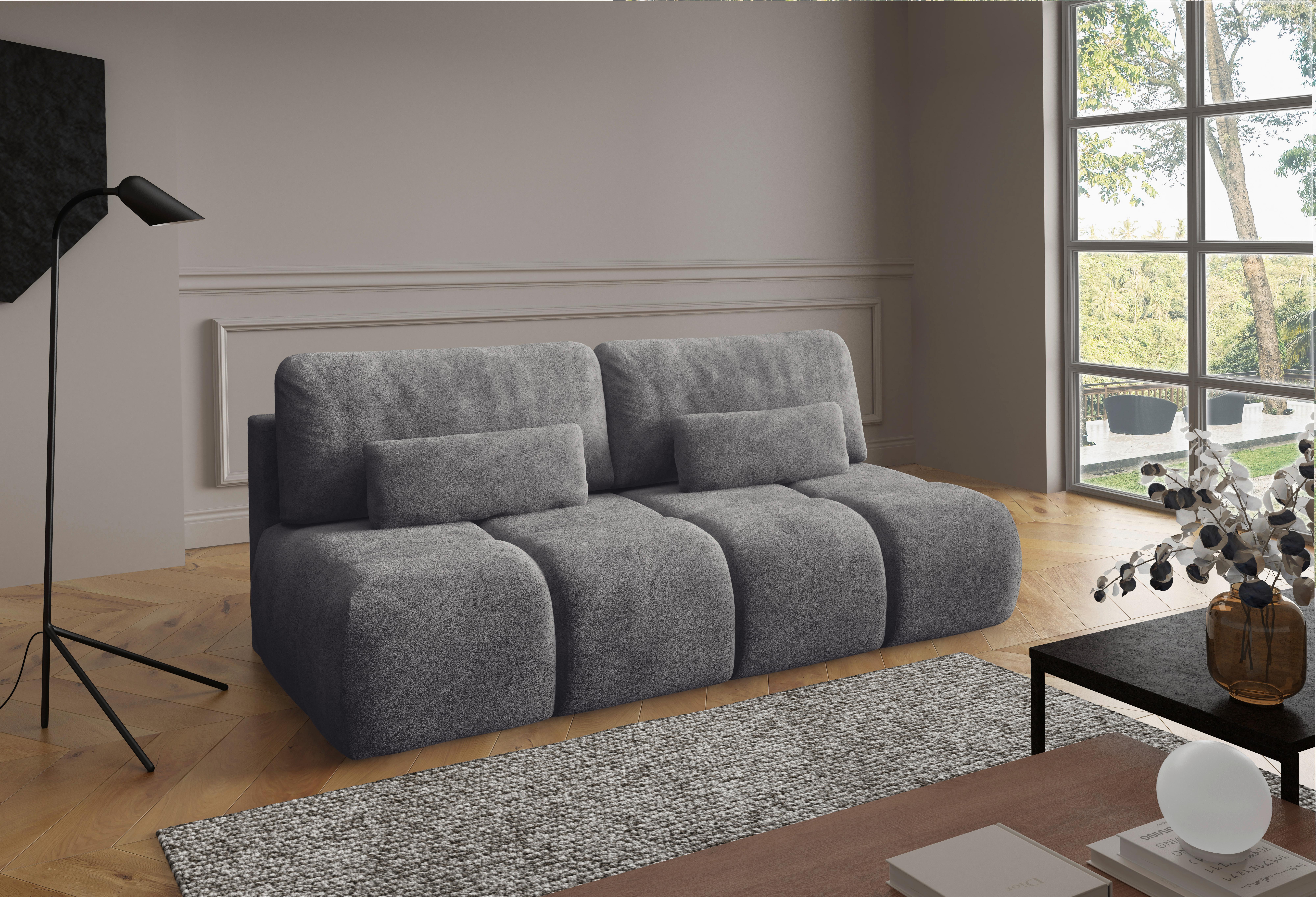 Schlafsofa Maron Grau B: 219cm