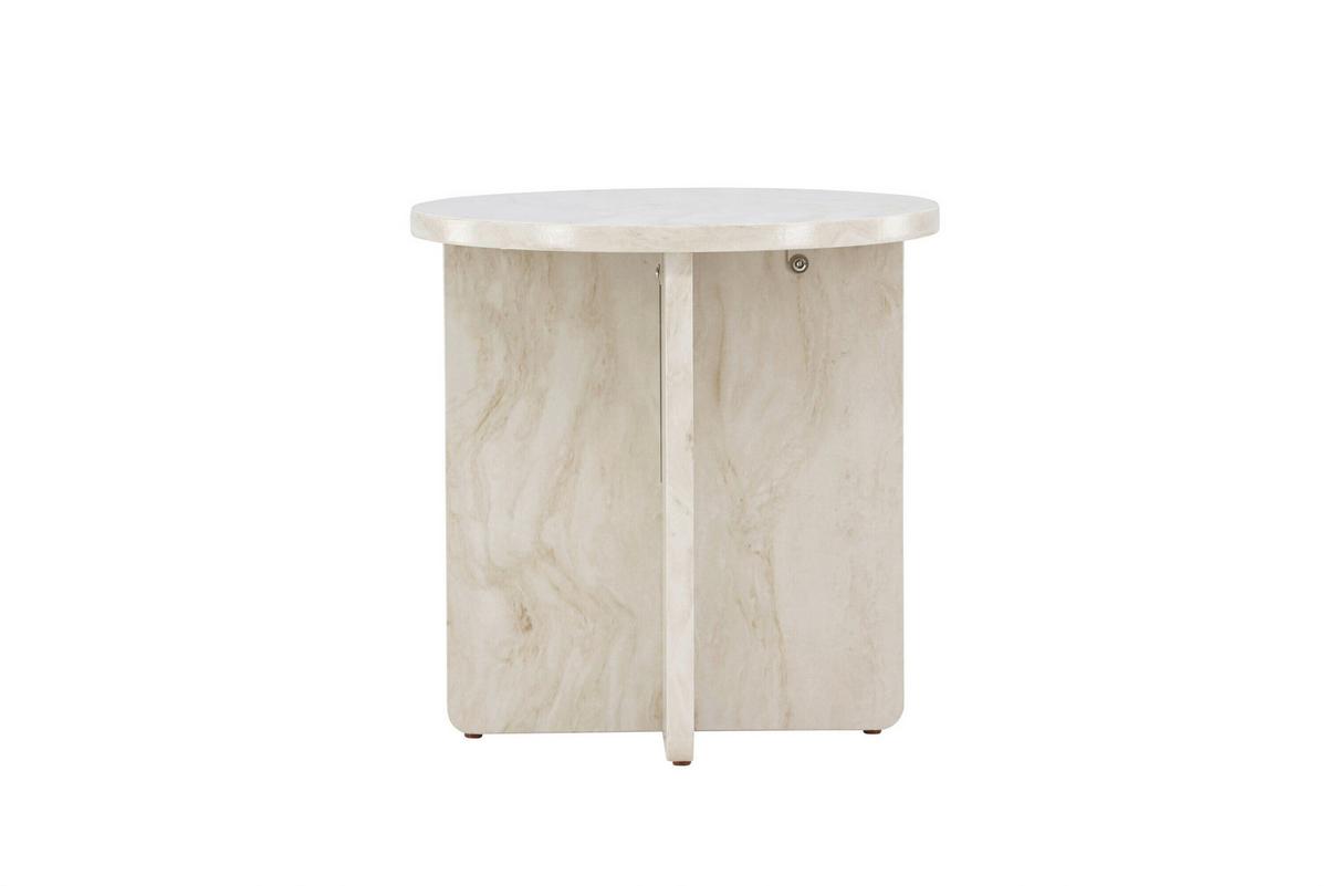 Beistelltisch Alesund Beige D: 50 Cm - Beige, MODERN, Holz (50/50cm) - Livetastic