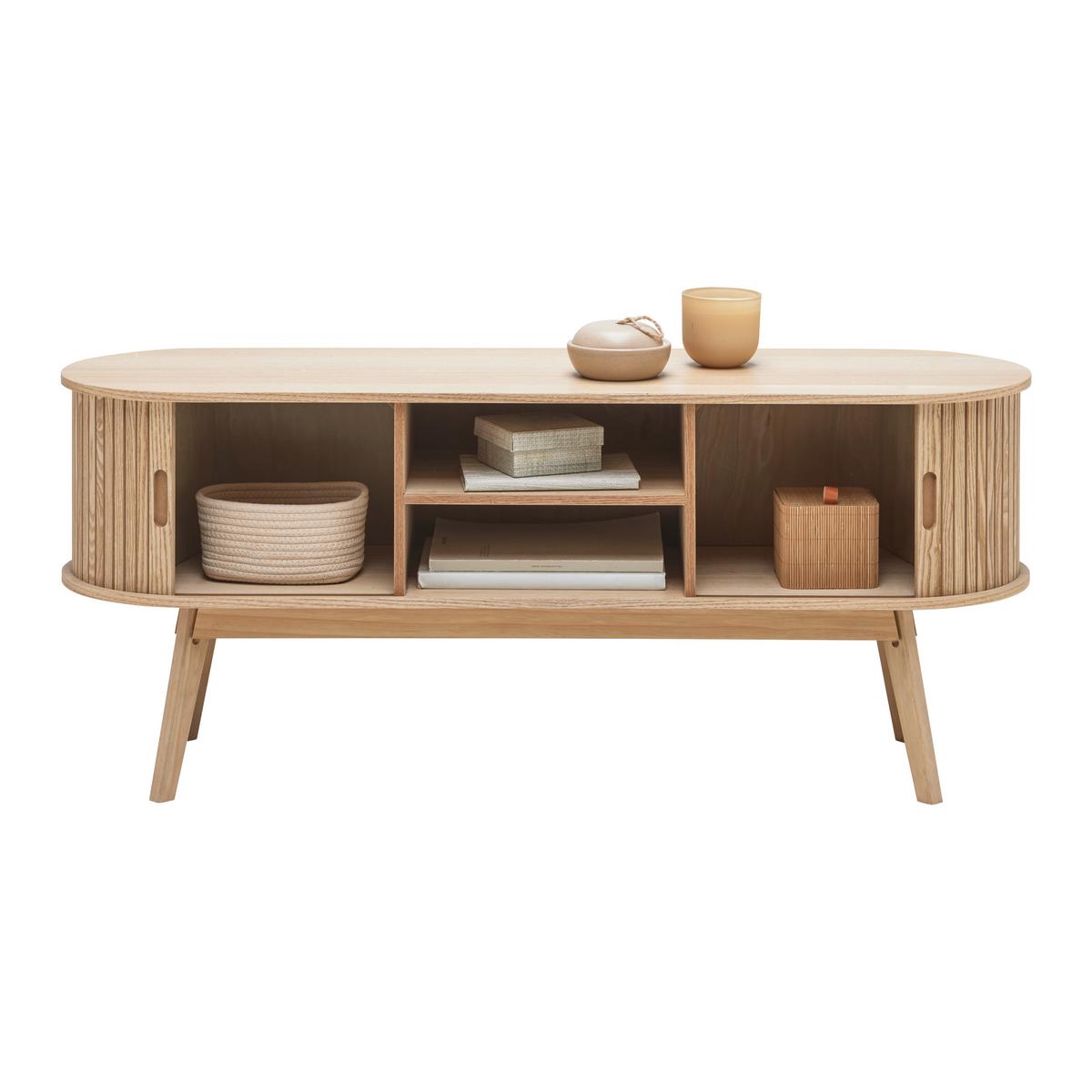 Komoda SKANDY - prírodná farba, Modern, drevo/kompozitné drevo (120/50/35cm) - Premium Living