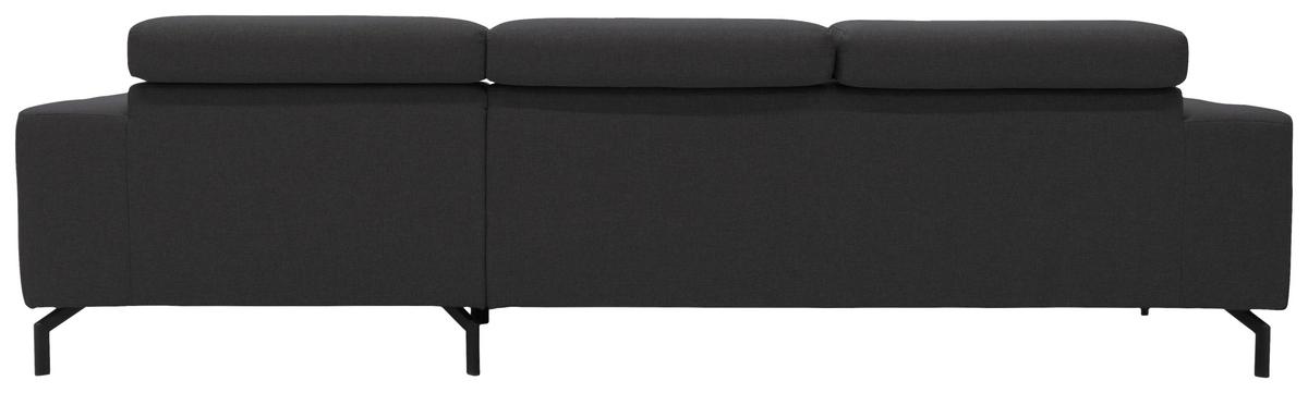 Ecksofa Cunelli Schwarz/braun Webstoff - Schwarz/Braun, Design, Textil (292/175cm) - MID.YOU