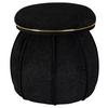 Hocker Corin 135 Goldfarben/Schwarz D: 51,5 cm - Goldfarben/Schwarz, Design, Textil (51,5/55cm) - Kayoom
