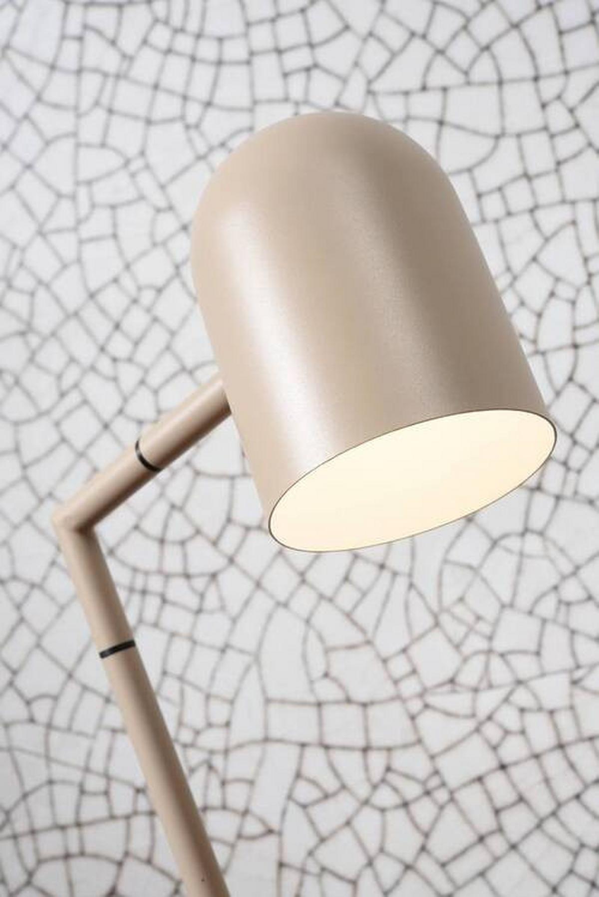 Stehlampe Marseille Sandfarben drehbar - Sandfarben/Schwarz, Design, Metall (17/141/17cm) - It's about Romi