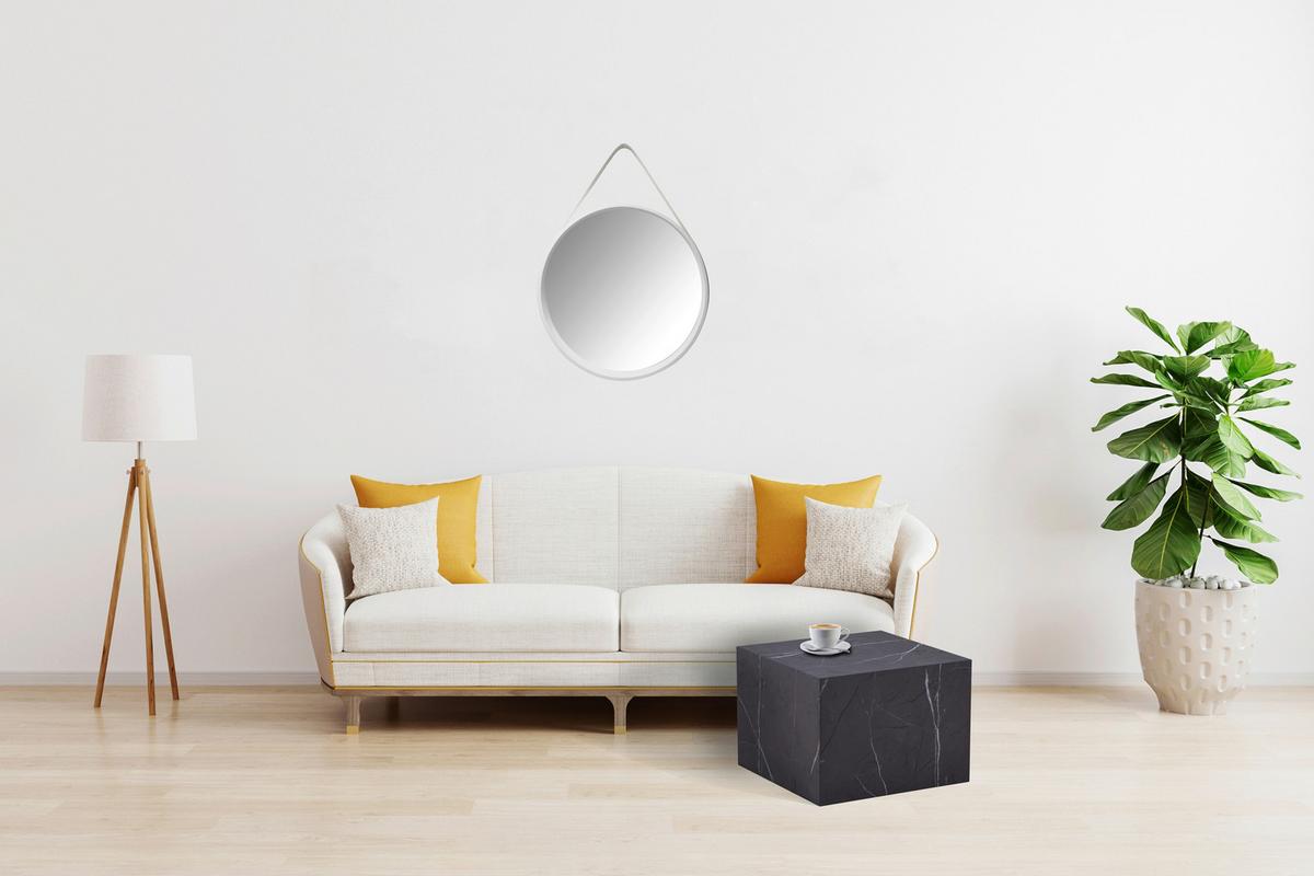 Beistelltisch Cuboid 125 Grau B: 55 Cm - Grau, Design, Holzwerkstoff (55/55/40cm) - Kayoom