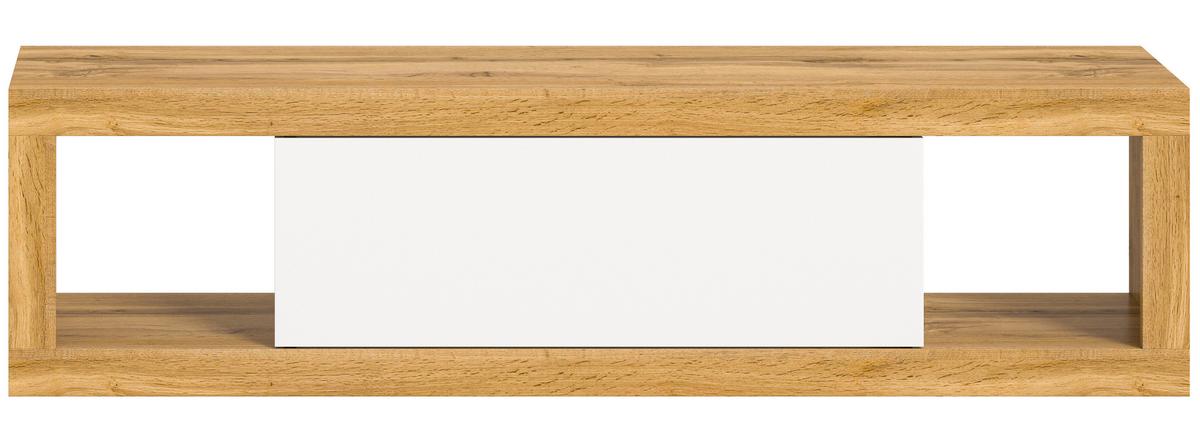 Lowboard Tango Weiß/eiche Dekor B:150cm - Eiche Wotan/Weiß, Design, Holzwerkstoff (150/39/30cm) - MID.YOU