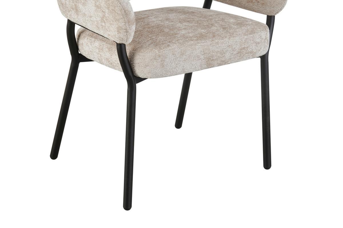 Armlehnstuhl Nova Mikrofaser Beige, B: 60 cm - Beige/Schwarz, KONVENTIONELL, Holz/Textil (60/80/62cm) - MID.YOU