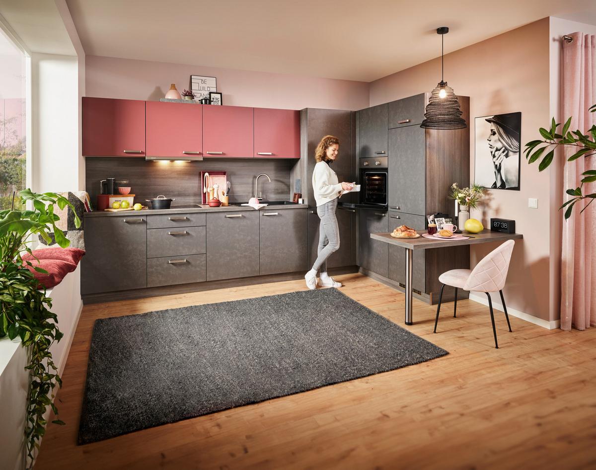 Plánovateľná kuchyňa BASE/WIN rozmer rohu cca 365x185 cm - Modern, kompozitné drevo (365/185cm)