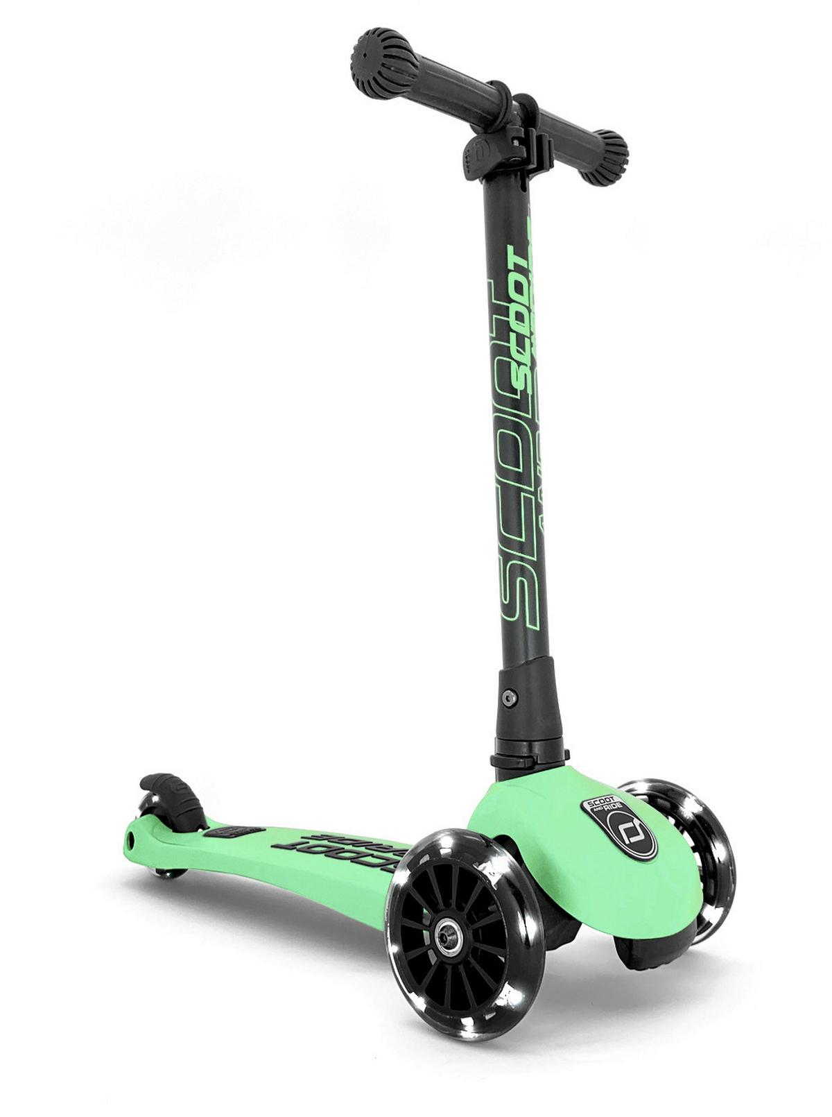 Kinderscooter Highwaykick 3 - Schwarz/Grün, Trend, Kunststoff/Metall (24/72/55cm) - Scoot and Ride