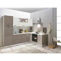 Eckküche Sofia Mit Geräten 270x195 Cm Creme/ulmefarben - Eiche grau/Magnolie, LIFESTYLE, Holzwerkstoff/Kunststoff (270/195cm) - MID.YOU