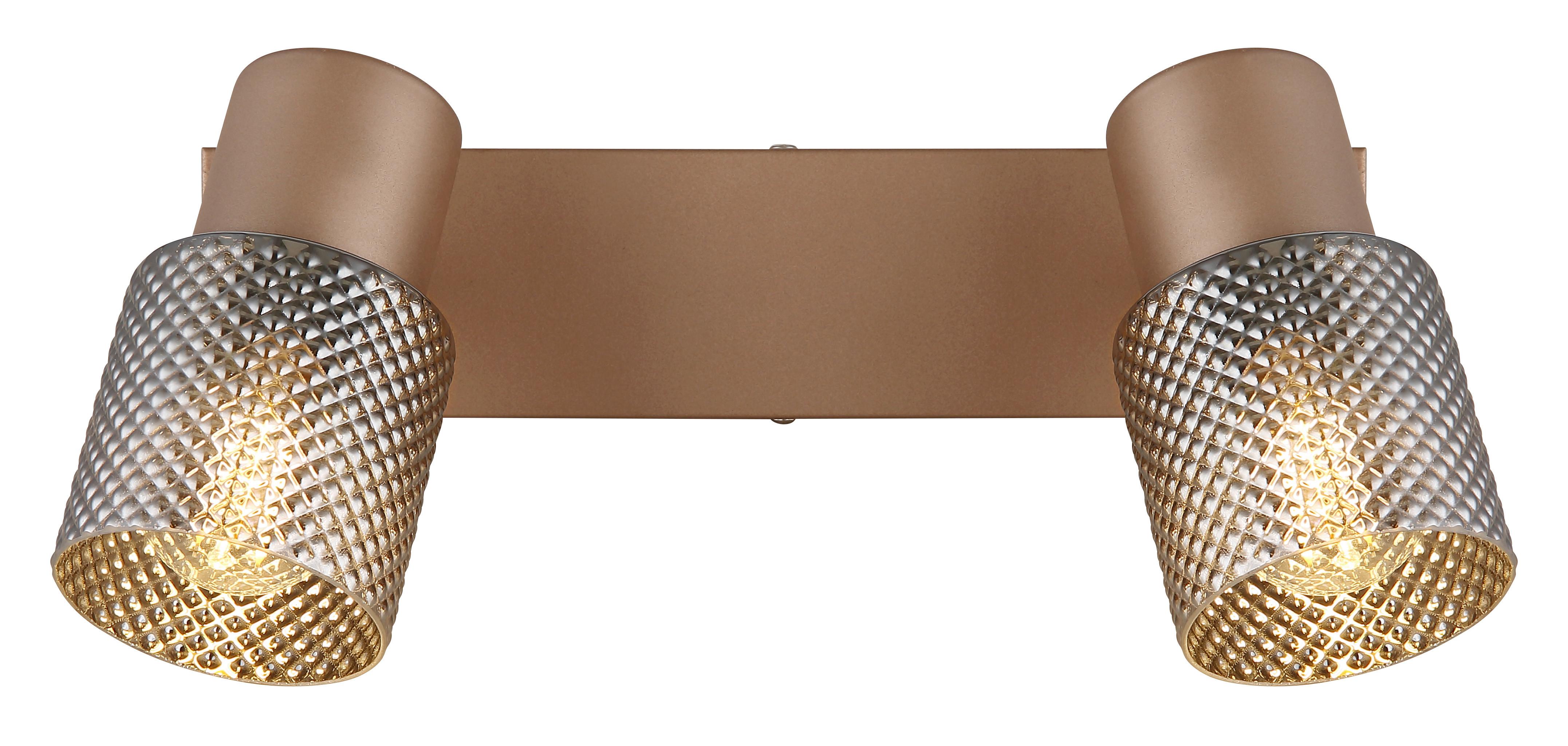 Strahler Bihana - Chromfarben/Schwarz, MODERN, Glas/Metall (26/12/12,5cm) - James Wood
