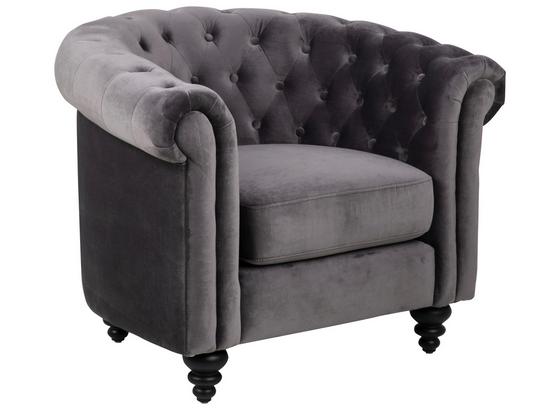 Chesterfield-Sessel Charlietown B: 99 cm Grau - Schwarz/Grau, Basics, Textil (99/78/83cm) - Carryhome Chesterfield-Sessel Charlietown B: 99 cm Grau - Schwarz/Grau, Basics, Textil (99/78/83cm) - Carryhome