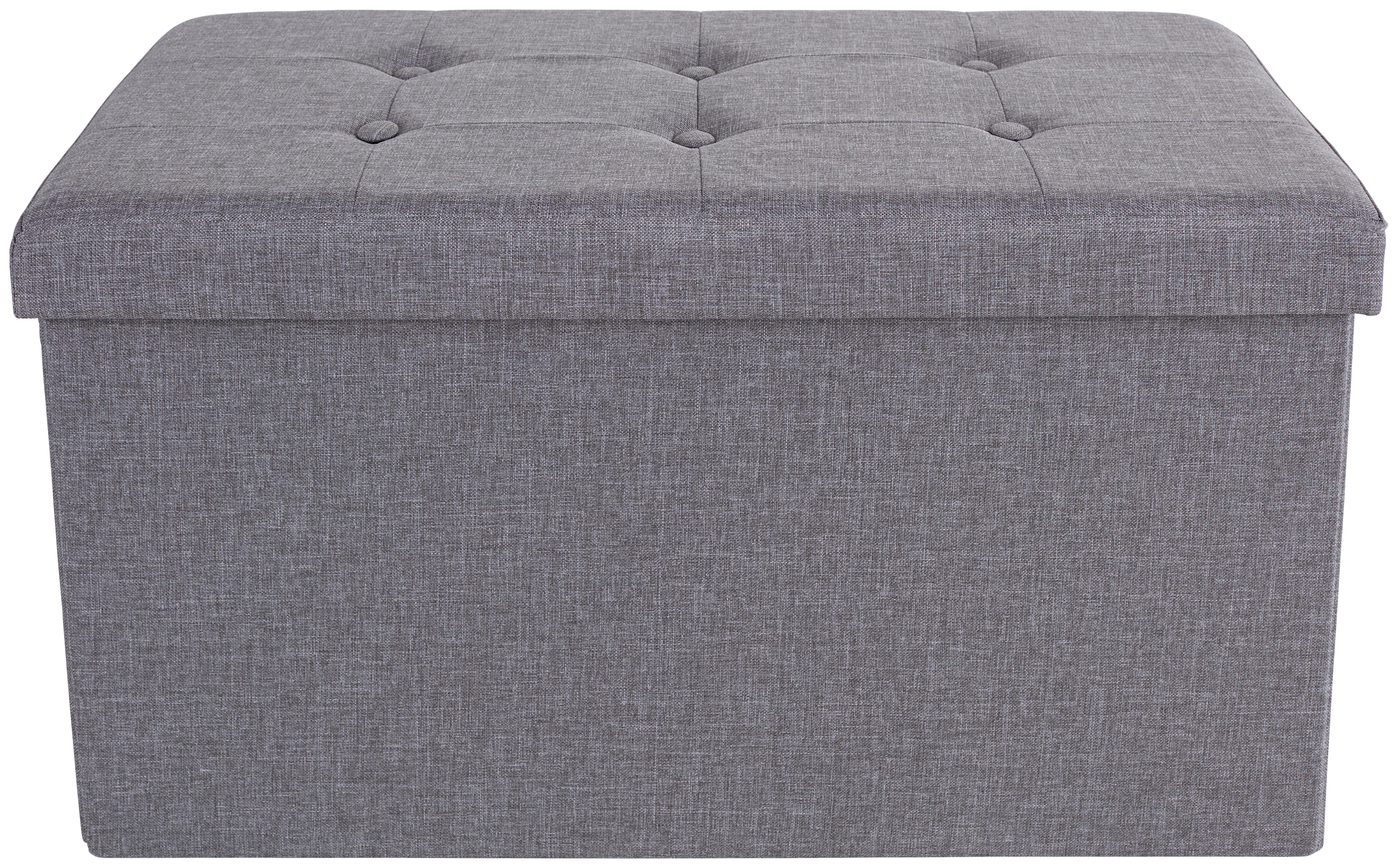 ÚLOŽNÝ BOX NA SEDENIE FRANZ 2 - sivá, Modern, drevo/textil (70/38/38cm)