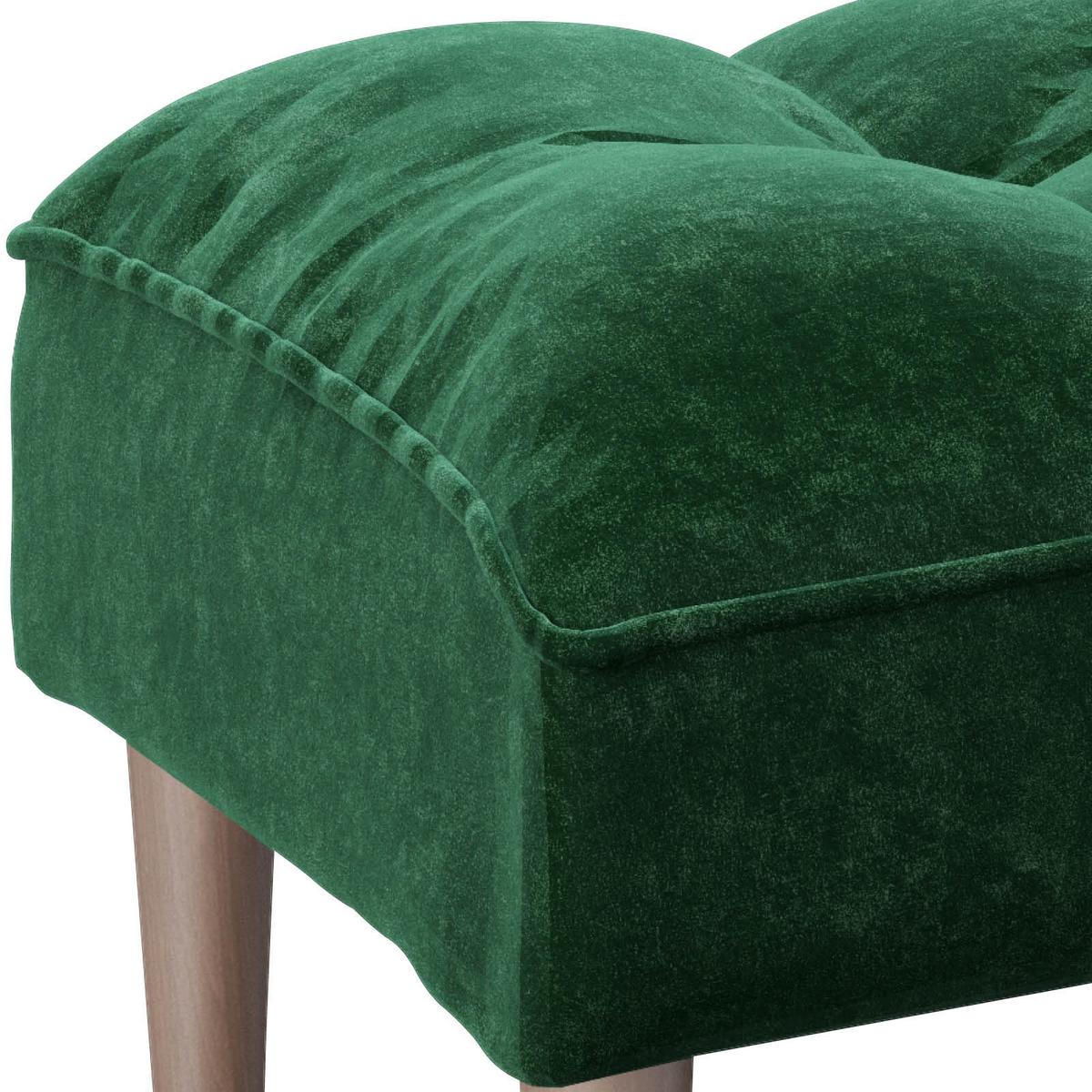 Polsterhocker Scarlett Grün Samt H: 43,5 Cm - Grün, KONVENTIONELL, Textil (88/43,5/57cm) - Playboy