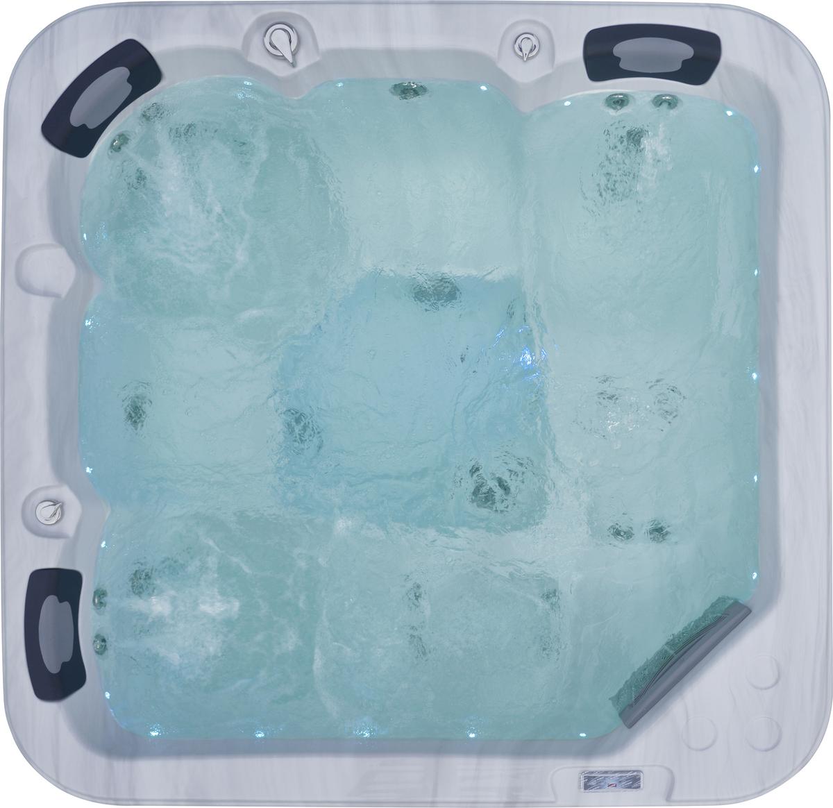 Whirlpool Acryl Capri 216x92x216 cm - Weiß/Grau, Design, Holz/Kunststoff (216/92/216cm)