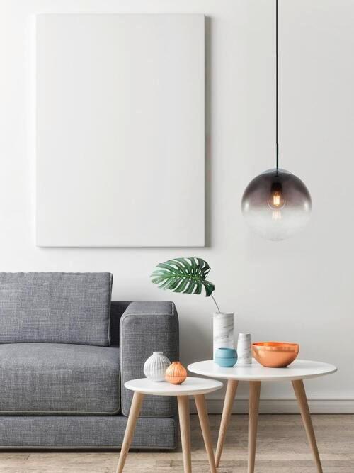 Hängeleuchte Varus H: 120 cm 1-Flammig mit Rauchglas - Basics, Glas/Metall (20/120cm) - Globo