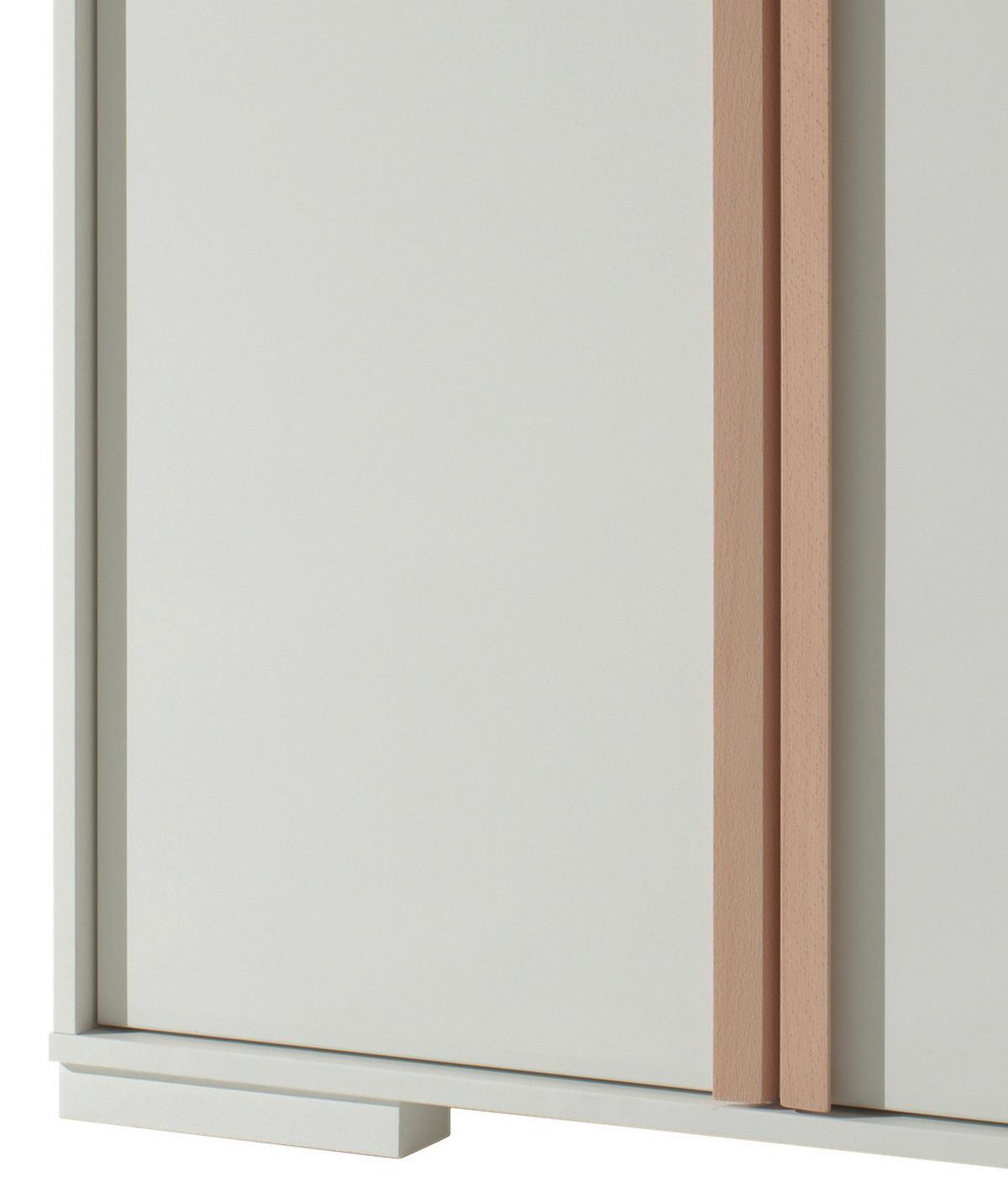Skriňa s otočnými dverami LONDON - farba buka/biela, Modern, drevo/kompozitné drevo (98,5/195,2/56cm) - MID.YOU