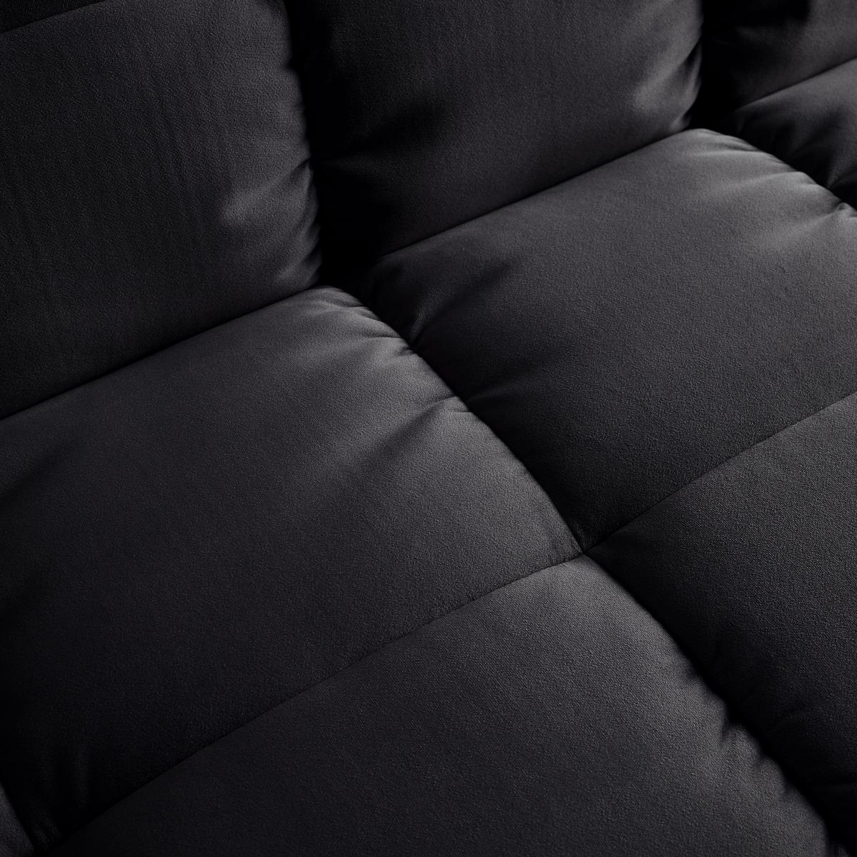 Rozkladacia pohovka ALVA, čierna - čierna/prírodná farba, Modern, drevo/textil (185/80/88cm) - Bessagi Home