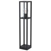 Außenstehleuchte Cascinetta 40w Metall, Klarglas - Klar/Schwarz, Design, Glas/Metall (15/15/79,5cm) - Eglo