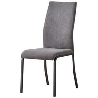 Vierfußstuhl Anne Ii Grau Gepolstert - Schwarz/Grau, KONVENTIONELL, Textil/Metall (44/97cm)