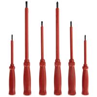 Schraubendreher-Set 6-Tlg. aus Metall/Kunststoff, Rot - KONVENTIONELL, Kunststoff/Metall