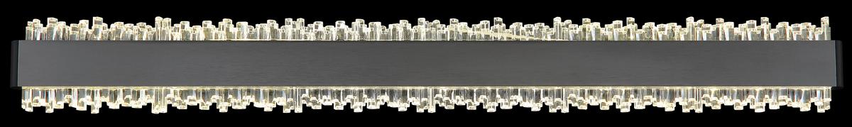 LED-Wandleuchte 4000k, 18w - Klar/Schwarz, Design, Kunststoff/Metall (70,5/8/4cm) - Globo