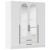 ŠATNÍ SKŘÍŇ S OTOČNÝMI DVEŘMI VERLORA, šířka 181 cm - bílá/černá, Konvenční, kov/kompozitní dřevo (181/210/54cm) - Mömax